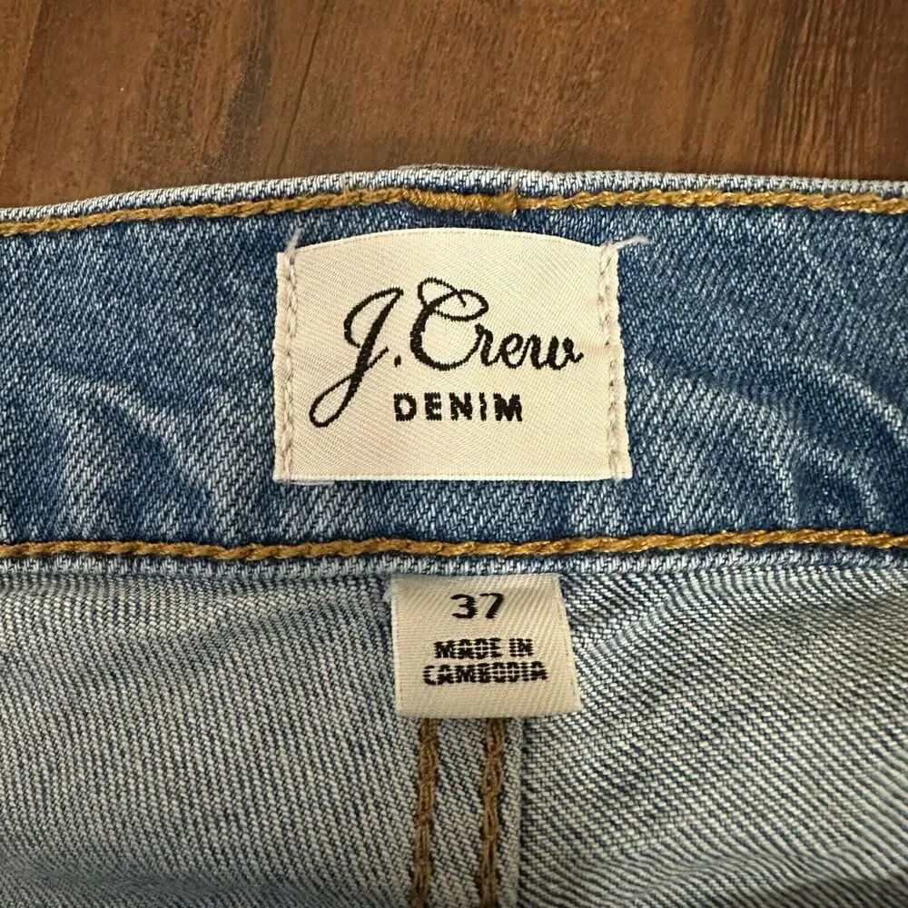 J. CREW High-Rise Denim Shorts in Tea Time Wash #AV425